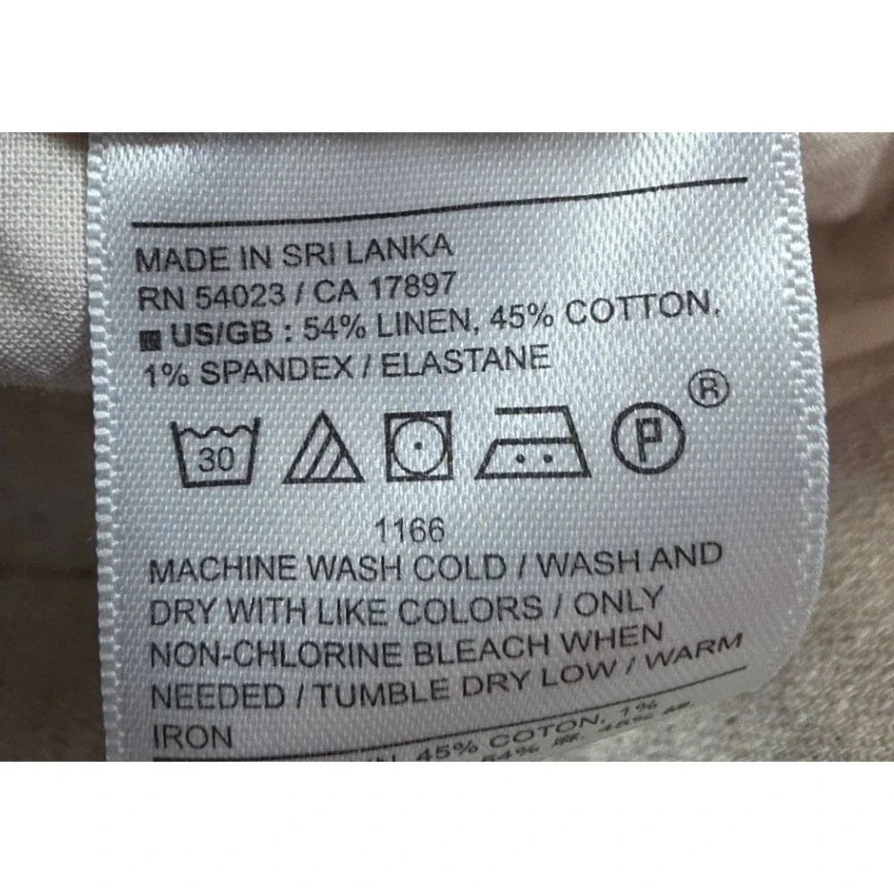 Banana Republic Womens S Linen Blend Pull‎ On Pants in Flax